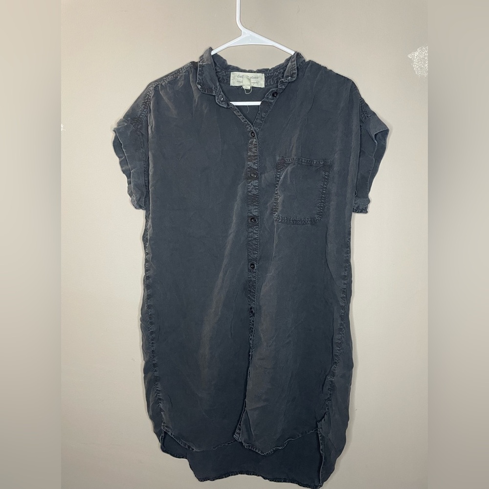 Cloth & Stone Charcoal Shirt Dress